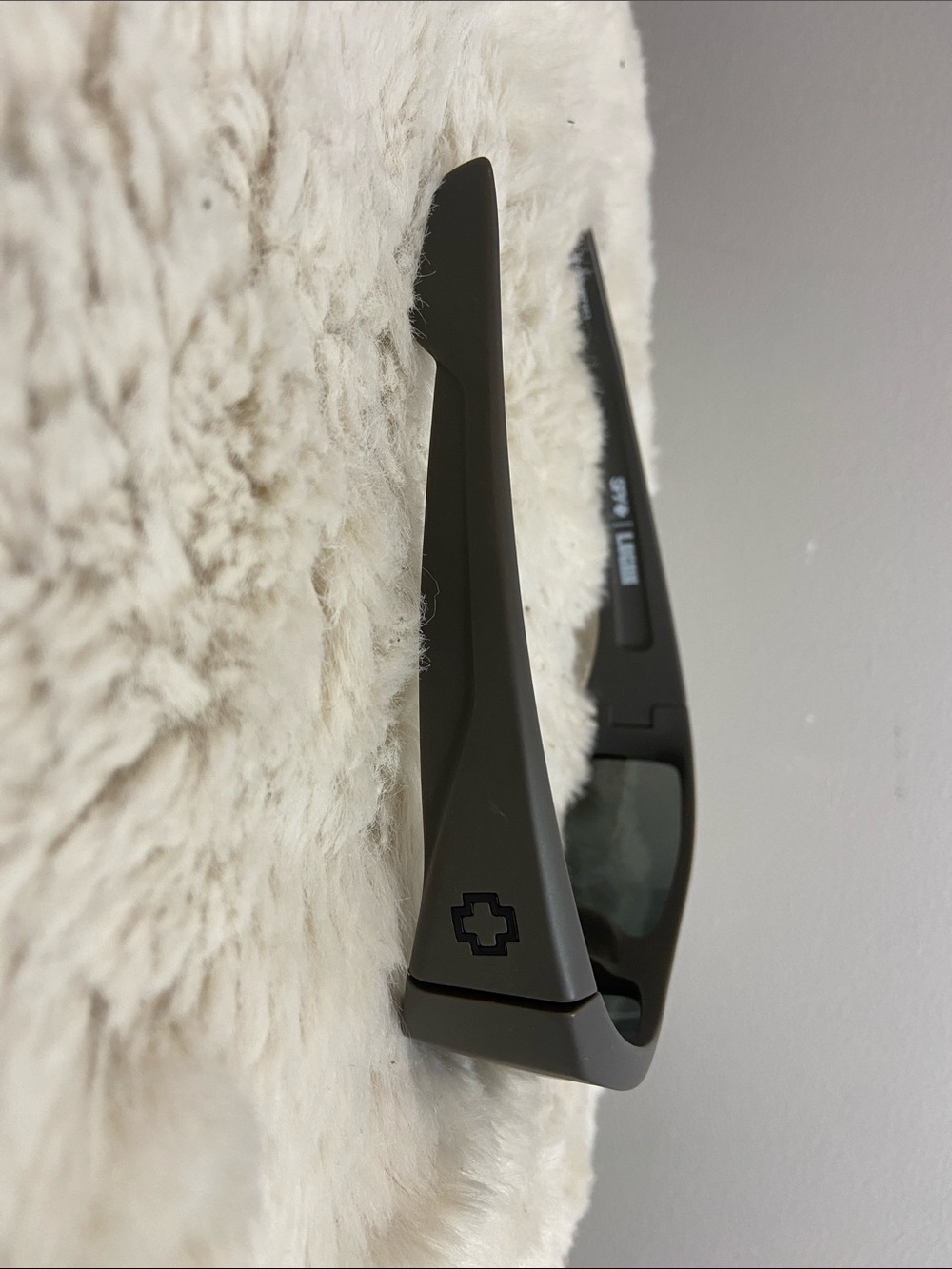 SPY Matte Gray Wraparound Sunglasses with Dark Lenses - Picture 3 of 8